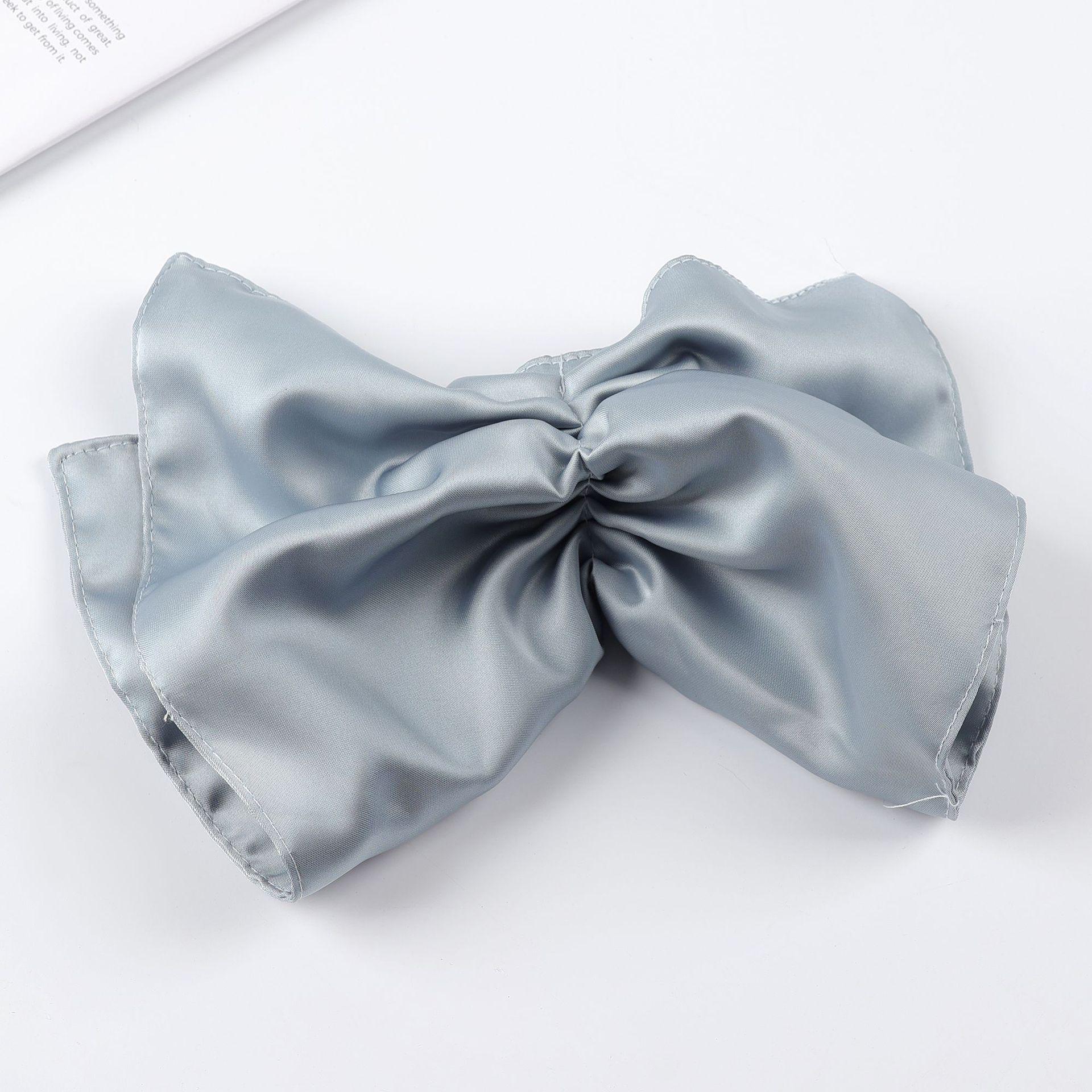 Korean Satin Bow Hair Clip for Women: Elegant Fashion Ponytail Accessory