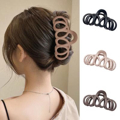Haarklammer für Damen, große Größe, für den Hinterkopf, geometrisches Design, hohles Design, Dusche, Haarklammer, Haar-Accessoires