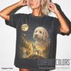 Comfort Colors Golden Doodle Howling To The Moon Shirt, Dog Lover SweaT-Shirt, Funny Dog Graphic T-Shirt, Golden Doodle Mom And Dad Gift ID
