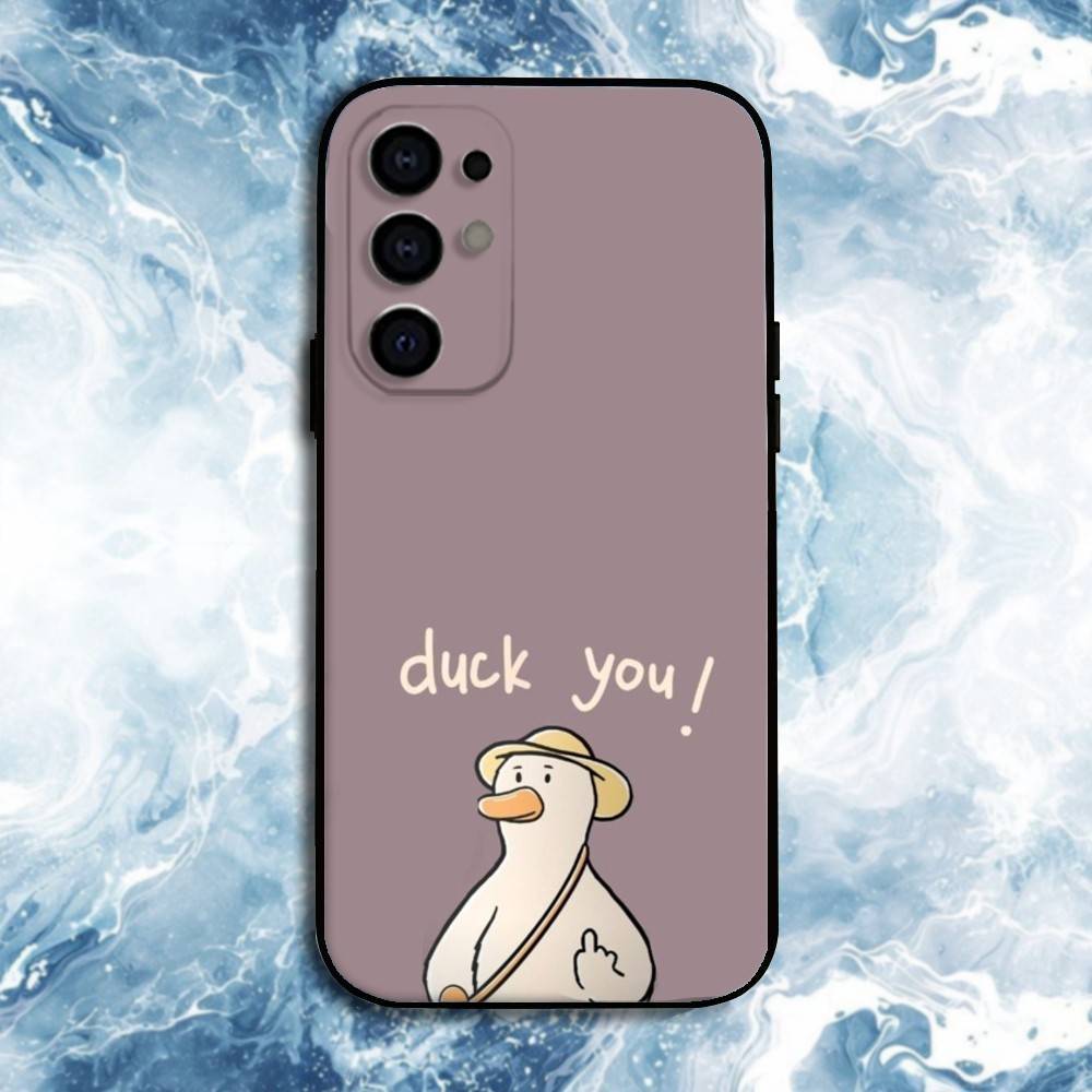 Cartoon Cute Goose  Phone Case For Samsung S25,S24,S23,S22,S21,S20,Plus,Fe,Lite,Others Black Cover