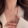 Moissanite Smile Necklace Fashion Zircon Pendant Chain for Women Elegant Layering Jewelry Gift