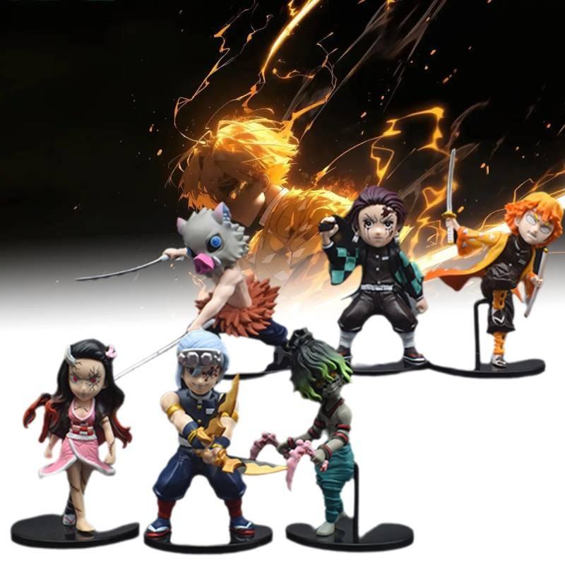 Demon 6pcs Slayer Kamado Nezuko Figurine Anime Model Sculpture Toys Gifts Xmas