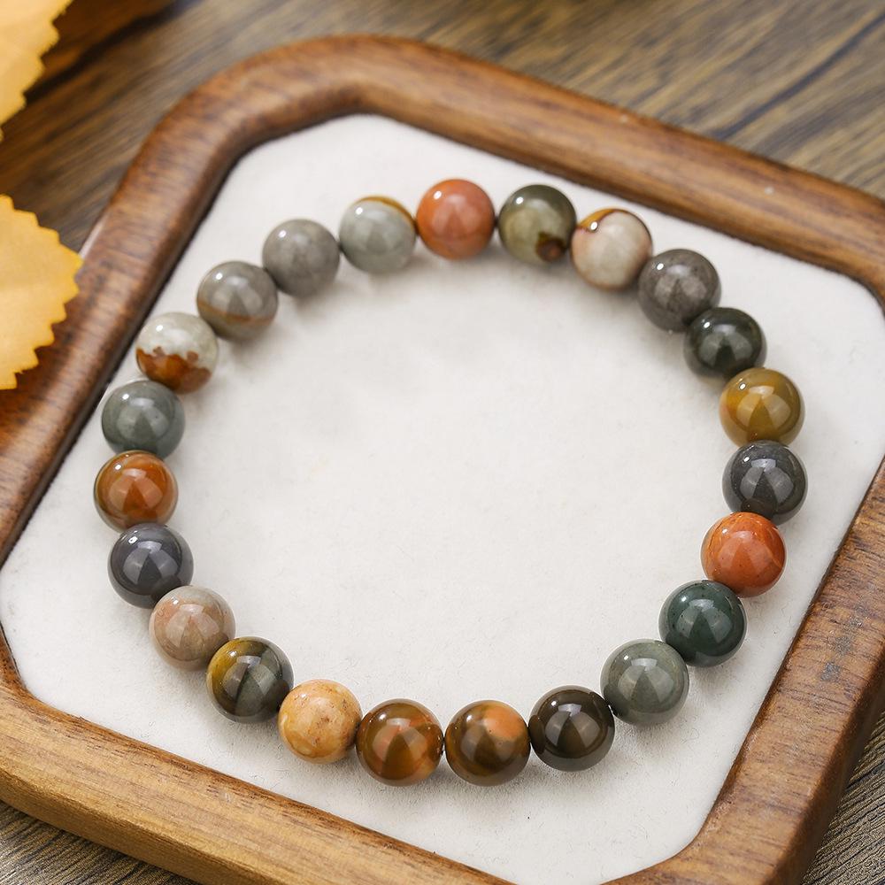 Bracelet Élastique Tigre Oeil en Cristal Européen, Bijoux en Perles de Pierre Naturelle