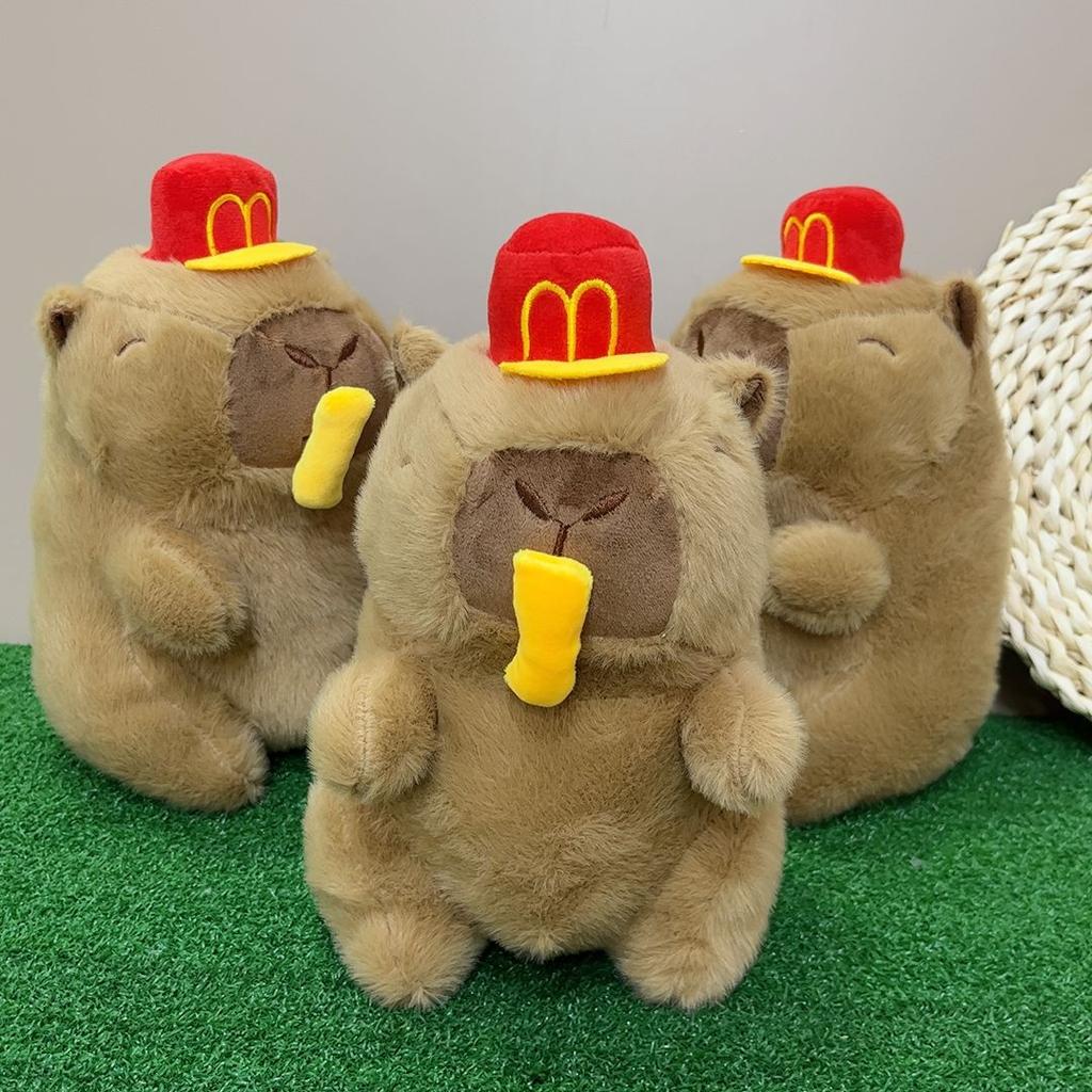 Hat French fries capybara plush toy sports kapi ugly bala doll doll eight inch grab machine doll