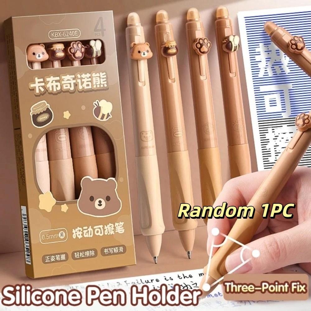 Black Blue Ink 1PC Thermal Eraser Pen Cartoon 0.5mm Neutral Pen Erasable Gel Pen Office Supply