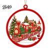 Seasonal Hanging Ornaments for Holidays 2D Flat Acrylic Christmas Ornaments, Decorative Holiday Tree Decorations Lightweight Decor Festivals