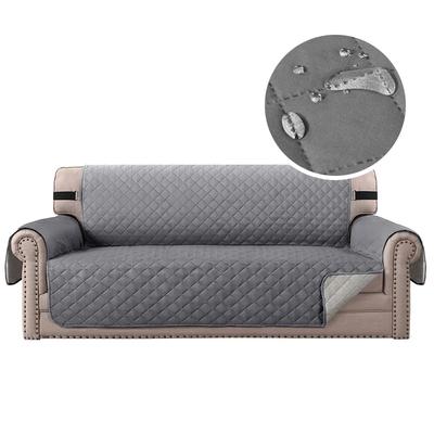Cover Mat For Sofa 2-Seater Sofa 116Cm Waterproof Grey Quilted