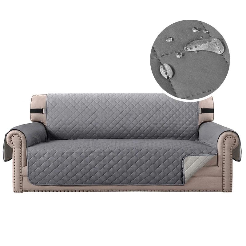 Cover Mat For Sofa 2-Seater Sofa 116Cm Waterproof Grey Quilted
