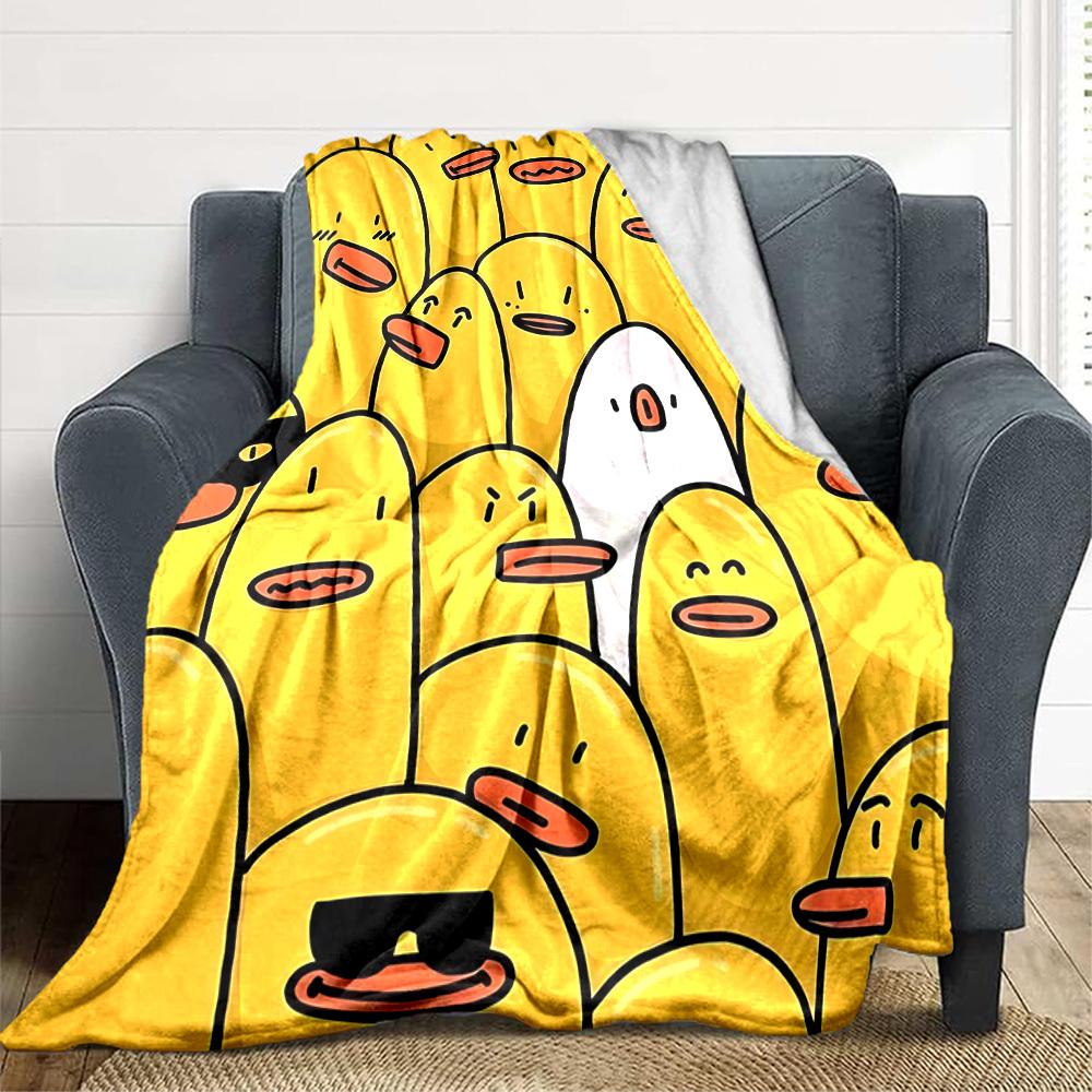 1pc Duck Pattern Blanket Warm,Perfect for Camping And Travel, Making It a Great Gift for Any Season yy250904187