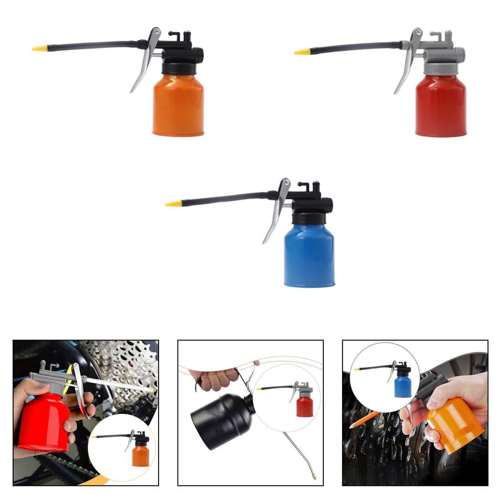 Hand Pump Oiler Can Sturdy Practical with Spout Durability Portable Multipurpose, High Pressure Oil Bottle, Oil Can Pump Oiler