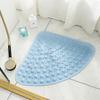 Bathroom Non-slip Mat, Strong Suction Cups Quick Drainage, 54x54cm Blue 1 Piece, Bathtub Anti-slip Mat
