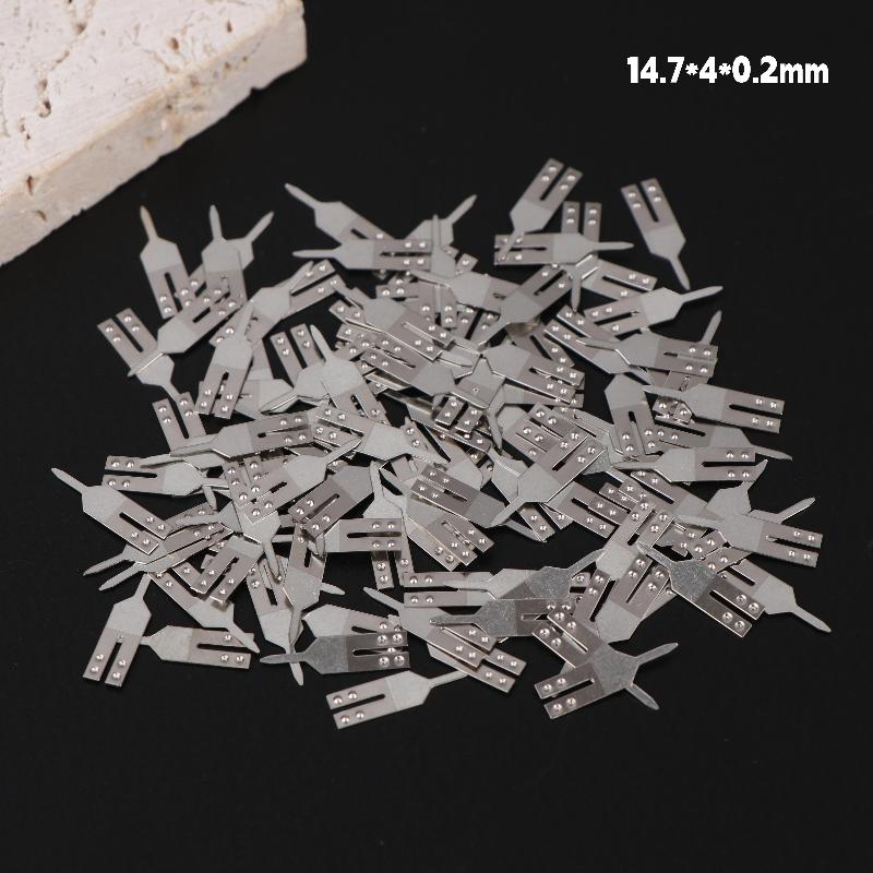 100Pcs Stainless Steel Battery Spot Welding Pads Positive And Negative Pole Connection Pads Battery Pins
