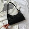 2021 Spring Stone Pattern Underarm Bag - Women's Japanese Fashion Baguette Bag