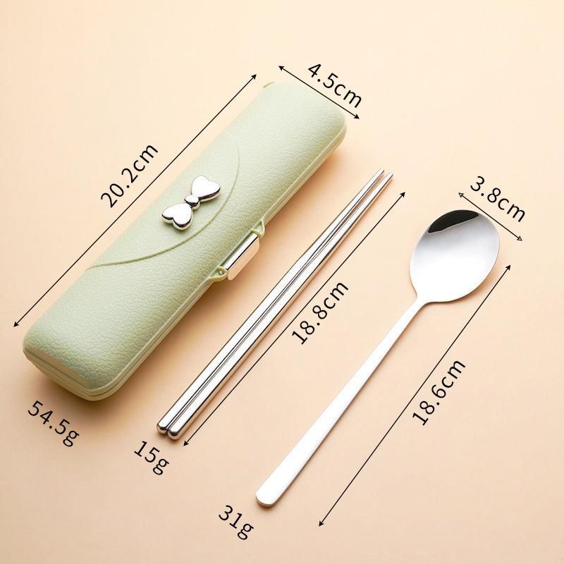 

Портативная посуда из нержавеющей стали 304, студенческая, высокая ценность, посуда с тиснением под кожу, коробка для посуды, набор ложка-вилка-палочки для еды