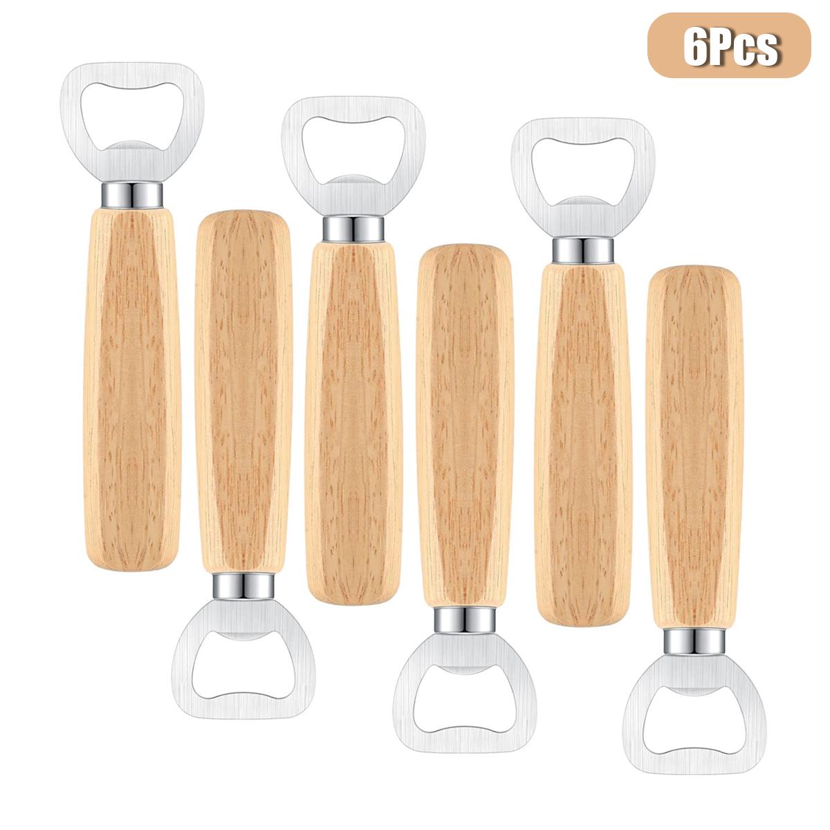 

Деревянный ручной открыватель для винных бутылок из нержавеющей стали, открывалки для бутылок для бармена, гравированный подарок для кухни, свадьбы, вечеринки