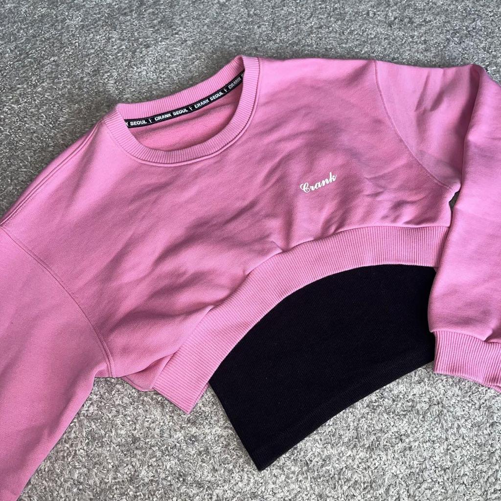 [USED] CRANK Crop Sweatshirt Pink