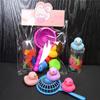 Baby Bath Toys: Squeeze & Squawk Yellow Duck with Net and Soft Marine Animal Set