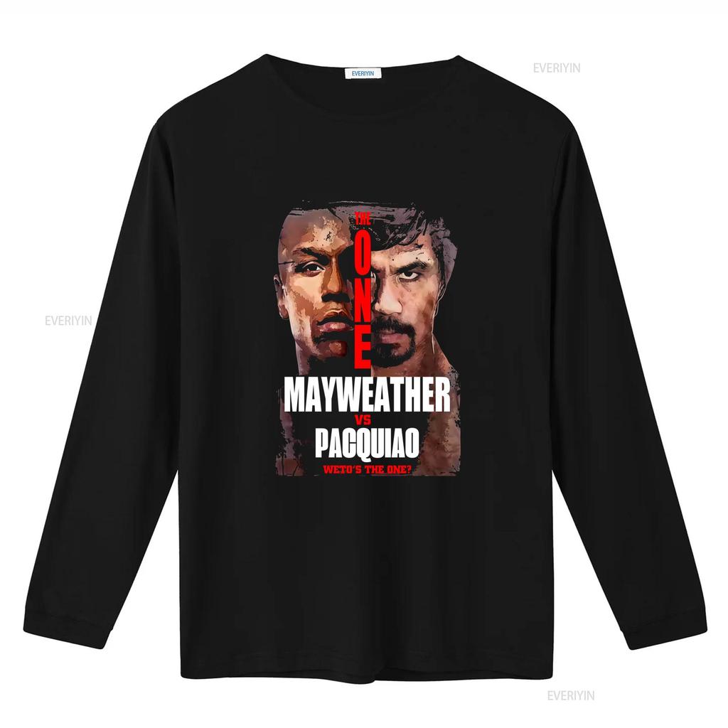 Mayweather Vs Pacquiao Boxing Match T Shirt Whos The One Xxl Vintage Washed Breathable Stretched Designer Clothes Slightly