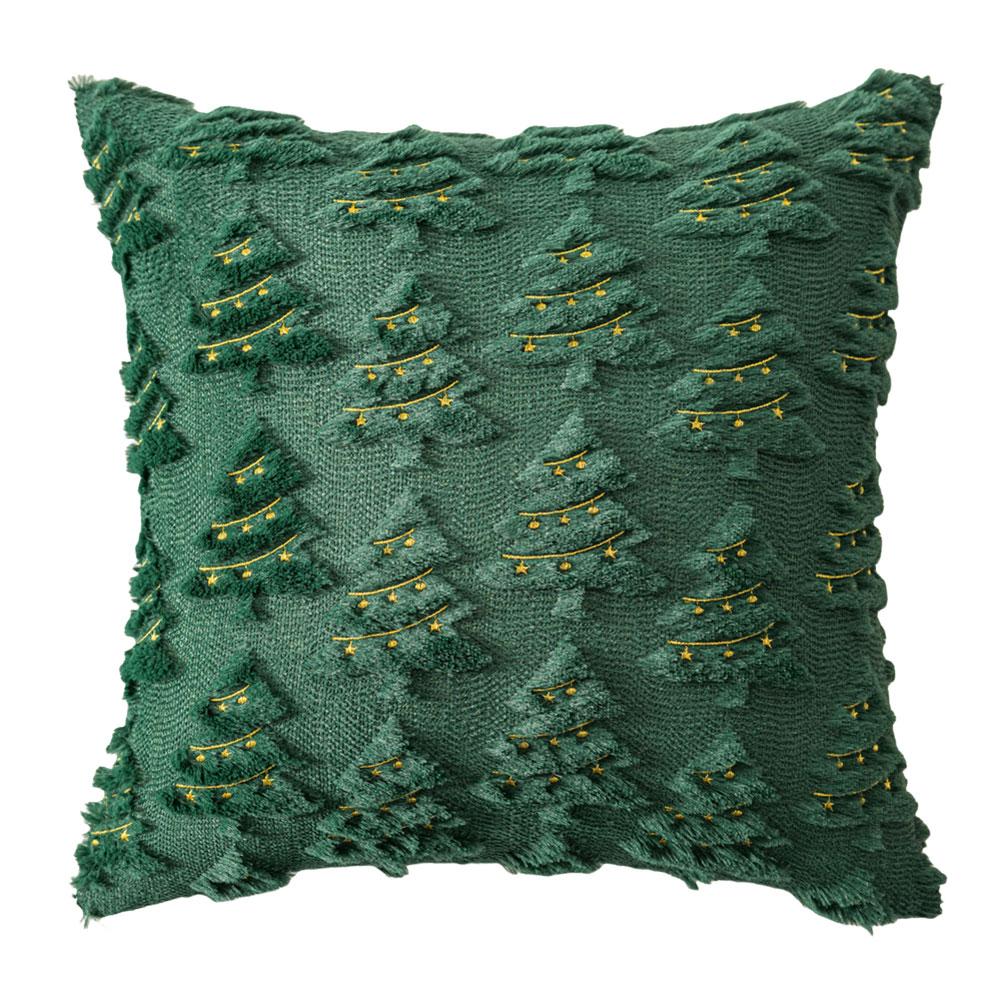 1/2Pcs 45x45cm Christmas Tree Soft Plush Pillowcase Cushion Cover Couch Cushion Case for Couch Sofa Christmas Winter Home Decor