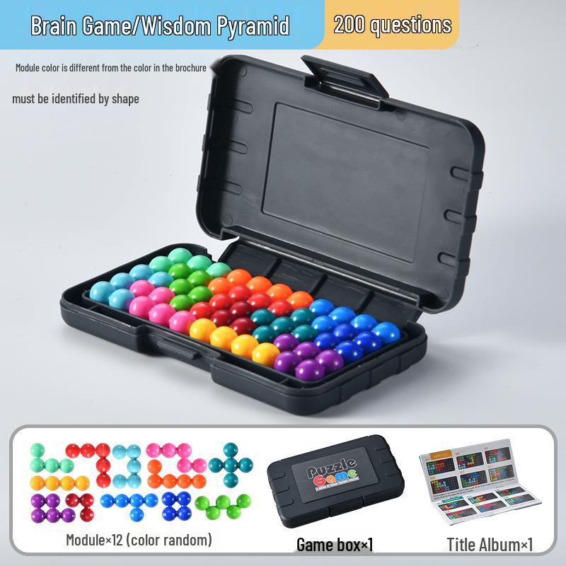 Cross-Border Magic Beads Pyramid IQ Puzzle: Brain-Burning Reasoning Game