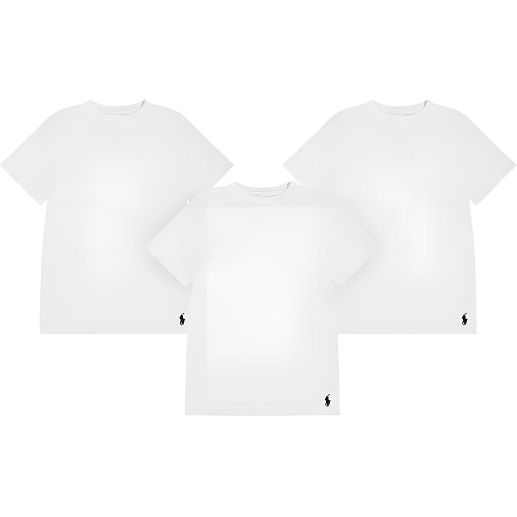 Polo Ralph Lauren T-Shirt Logo Embroidered Crew Neck Short Sleeve 3-Pack Kids Tops 9P5030-001