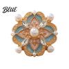 Decorative Lapel Pin Women Brooch Imitation Pearls Enamel Glaze Flower