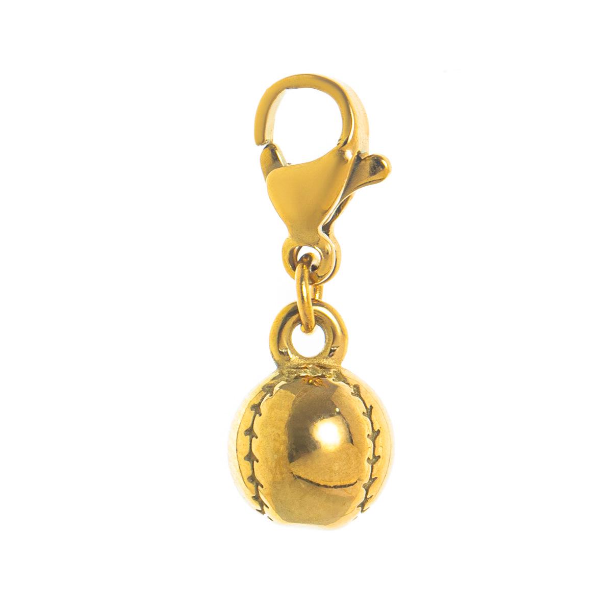 Stainless Steel Sports Pendant Necklace: Baseball, Basketball, Volleyball, Rugby