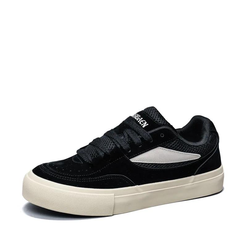 Евро Мужские Повседневные Кеды из Холста Уличные Крутые Плоские Кеды для Скейтбординга Модные Кроссовки для Молодого Человека 39