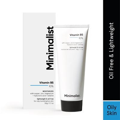 Minimalistische Vitamin B5 10% Feuchtigkeitspflege für fettige Haut