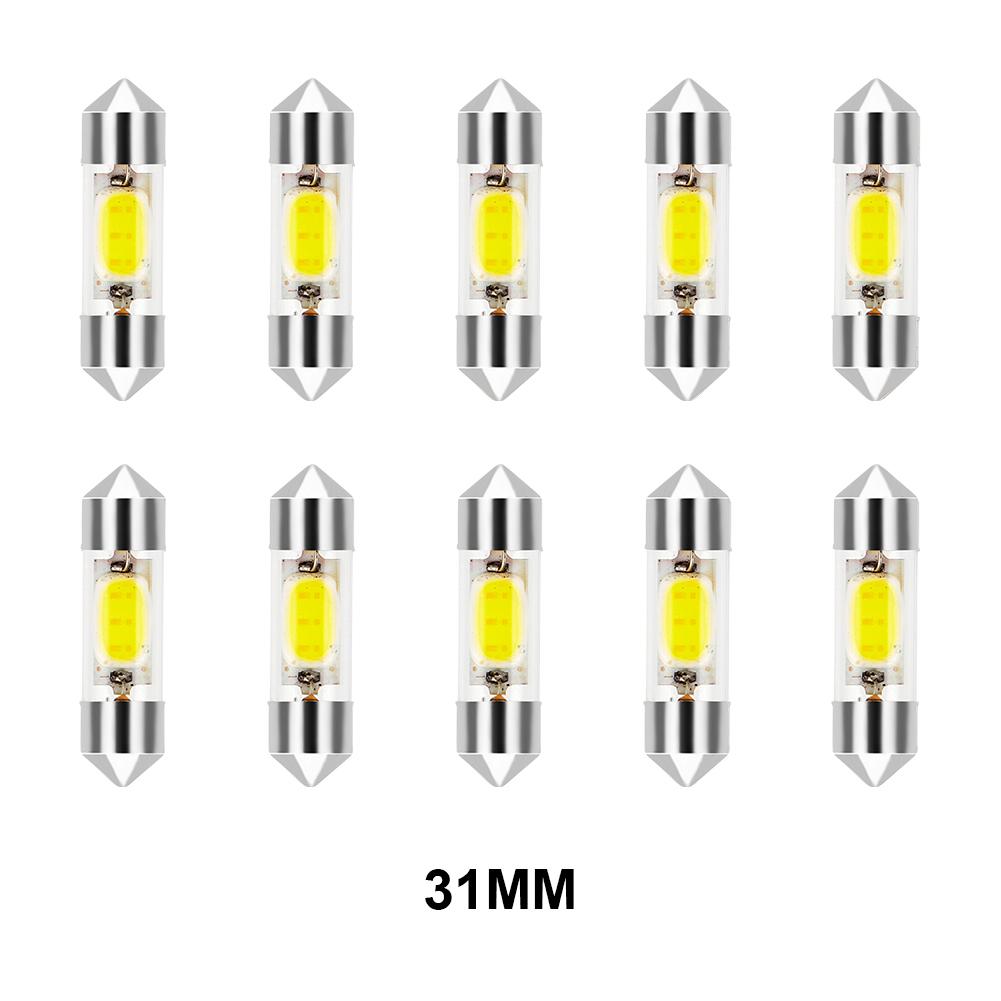10pcs C5W Led C10W Lights Interior Light 31mm 36mm 39mm 41mm Car Dome Lamp Reading Light Auto Lamp 12V 6000K Dome Lights 6