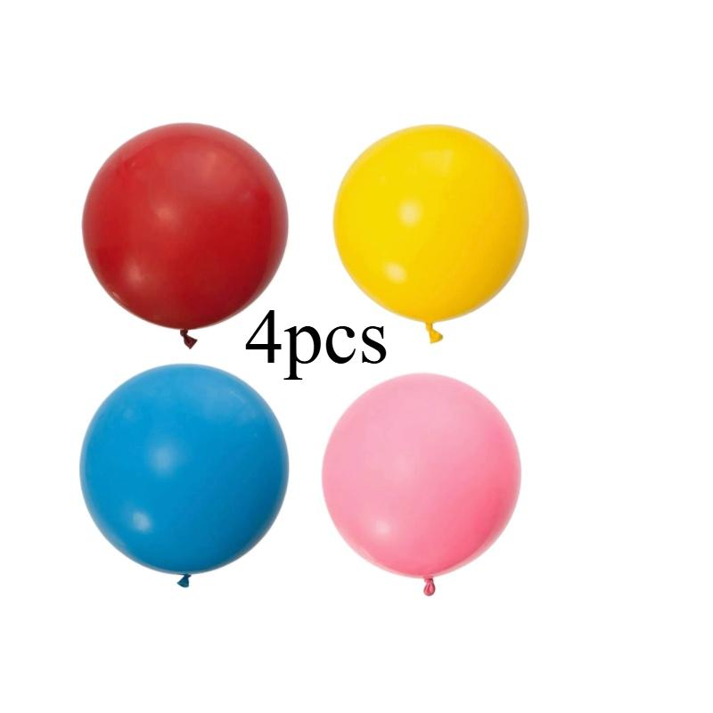 1/4 Peças 36 Polegadas Látex Gigante Balões Grandes Jumbo Redondo Balão de Escalada para Jogo Divertido & Decoração de Aniversário [Bombas são de cor aleatória]