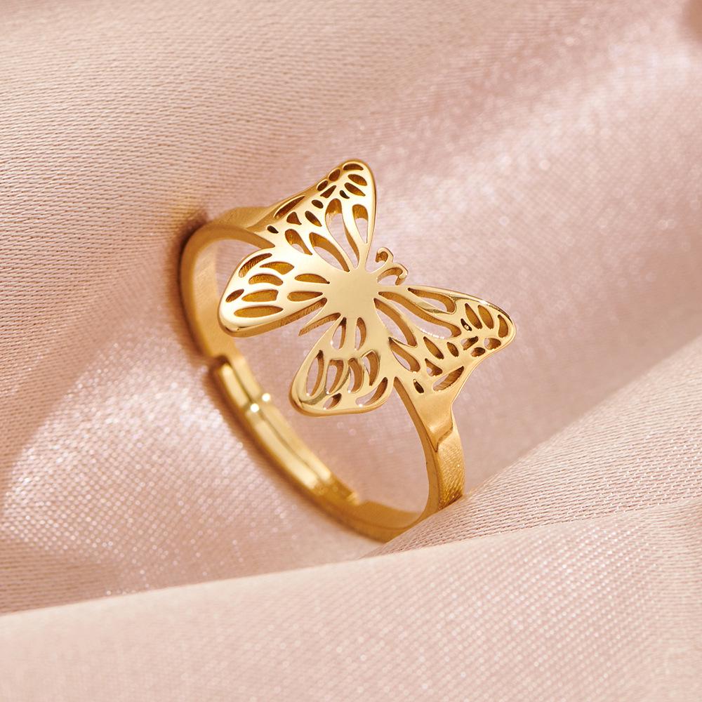 Korean-Style Butterfly Insect Ring: Women's Light Luxury, Niche Design