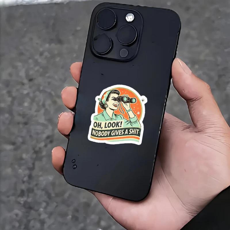 Retro Sticker, Oh Look, Nobody Gives A Shit, Gen X Sticker, Sarcastic Sticker, Funny Laptop Decal, Retro Sunset Sticker, Stickers for Tablet
