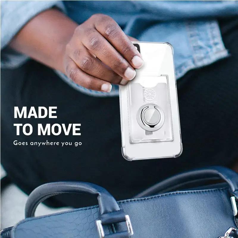 Transparent Soft Phone Case For Samsung S26 Ultra G Magnetic Ring Holder Card Slot Phone Cover For Galaxy S2 Edge S26 Plus