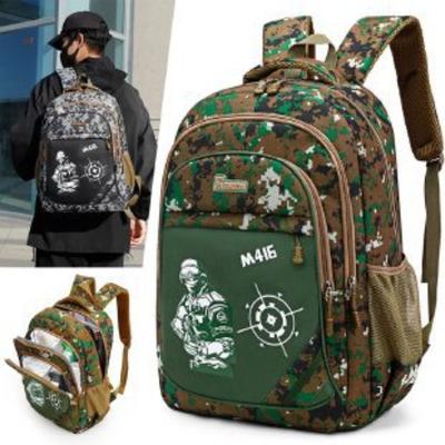 Large Capacity Men's Backpack Camouflage Outdoor Backpack Junior High School Student School Bag Leisure Travel Bag
