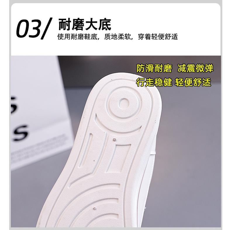 Inner Height Increasing White Shoes for Women, Comfortable and Versatile, Thick Sole, Casual Leather Surface, Sponge Cake, Small Board Shoes for Women