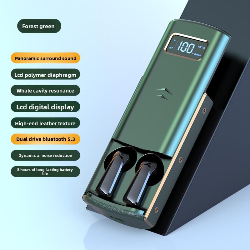 

Admisitr G01 Wireless Bluetooth Headphones Are All-metal in-ear Digital Display Sports Noise-cancelling Headphones with Ultra-long Battery Life зелёный