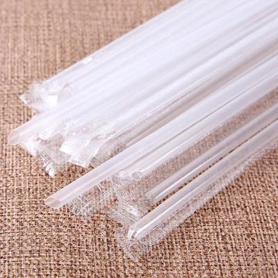ZISIZ Transparent Pointed Disposable Plastic Straws