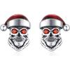 Festive Skeleton Santa Tassel Earrings: Cute, Cartoon, Exquisite Christmas Studs