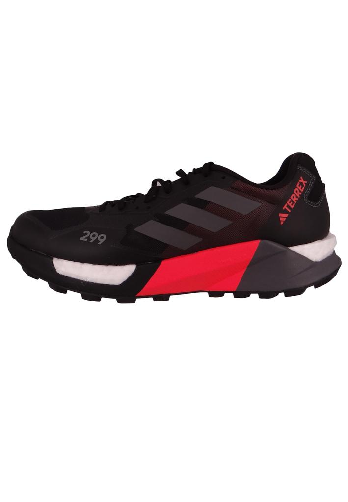 Adidas Terrex Agravic Ultra Trail Running Shoes LSF71, Core Black/Grey Five/Solar Red (HR1080), Size 24.5 Cm
