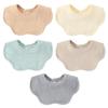 Comfort U Baby Set of for Boys and Snap Adjustable Baby Mealtime Solid Perfect for and School Bibs, 5, Girls, 100% Cotton, 6-Layer Gauze, Absorbent,