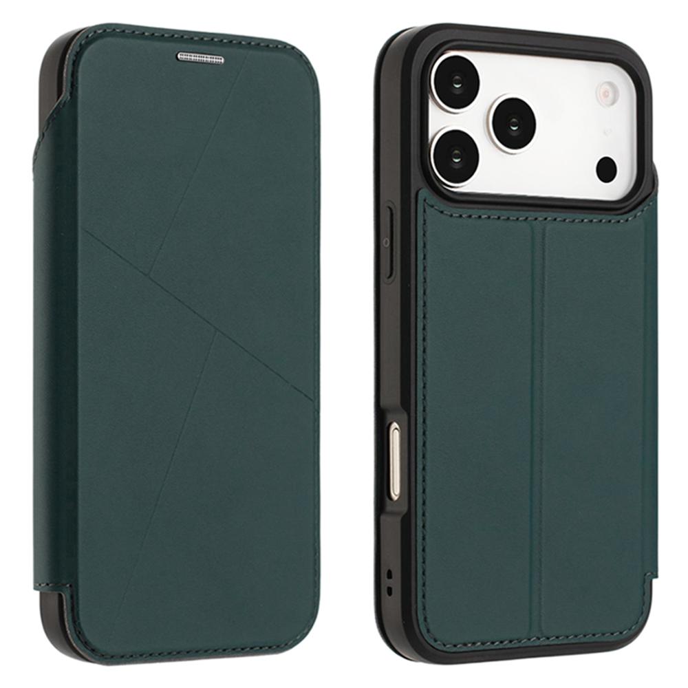 For iPhone 17 Pro Case Magnetic Closure Card Slot Leather Flip Phone Cover