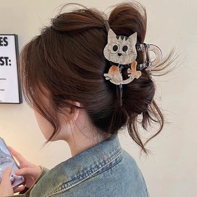 Acrylic Cat Hair Claw Clips Cute Kitten Design Hair Accessories for Women Girls Strong Hold Fashion Hair Clamps Thick Thin Hair