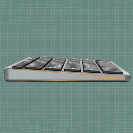 Stoßfeste PC-Tastatur. Ergonomisches, sensibles Tippen