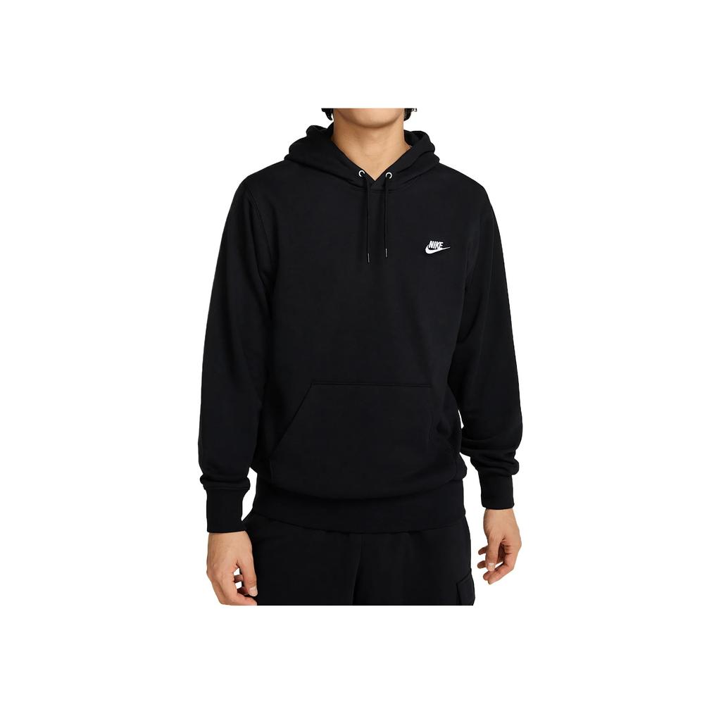 Nike Club Fashion Simple Skin-Friendly Versatile Long Sleeve Sweatshirt Men Sweatshirt Black White FN3867-010