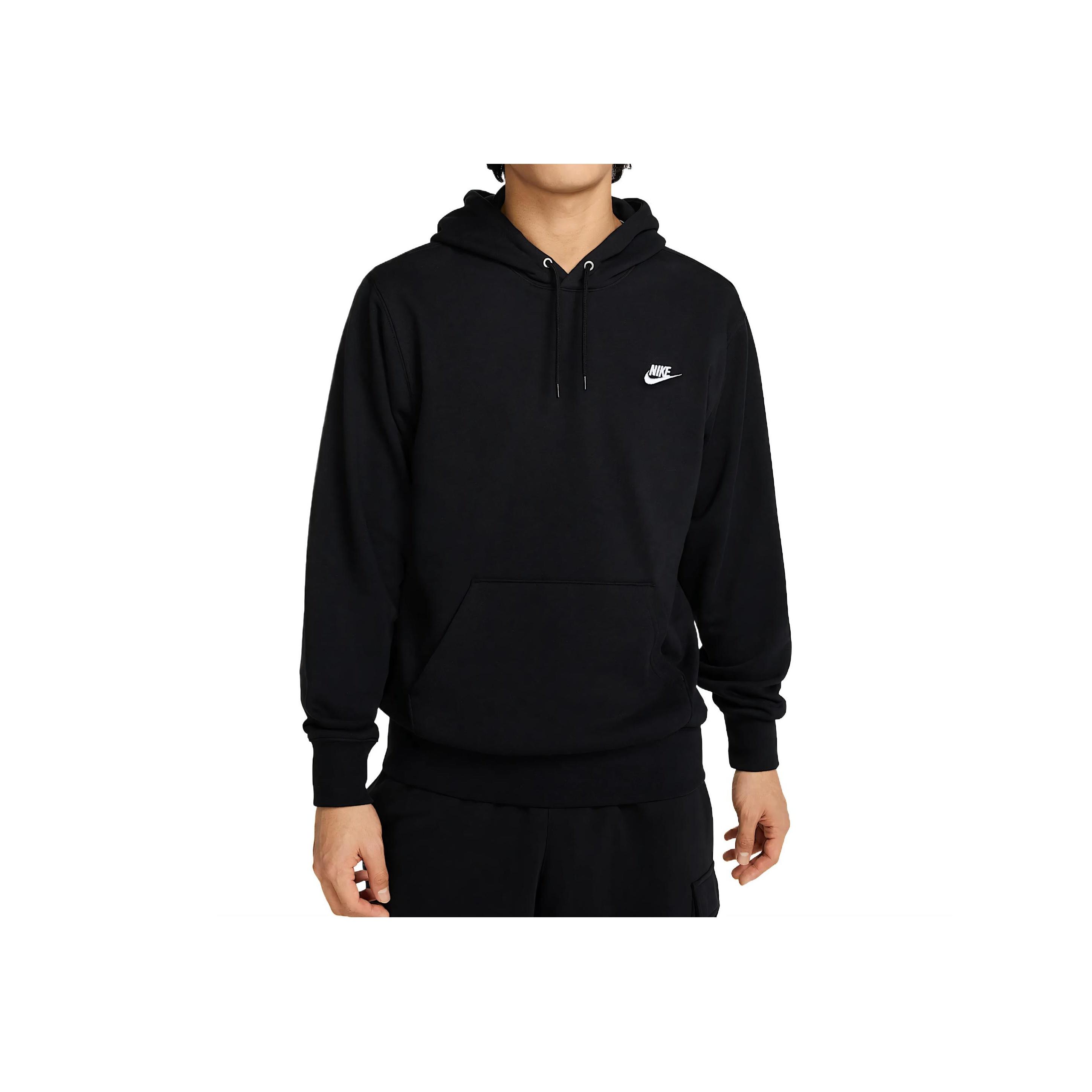 Nike Клубная мода простая, приятная для кожи универсальная толстовка с длинным рукавом мужская толстовка черная белая FN3867-010 2XL