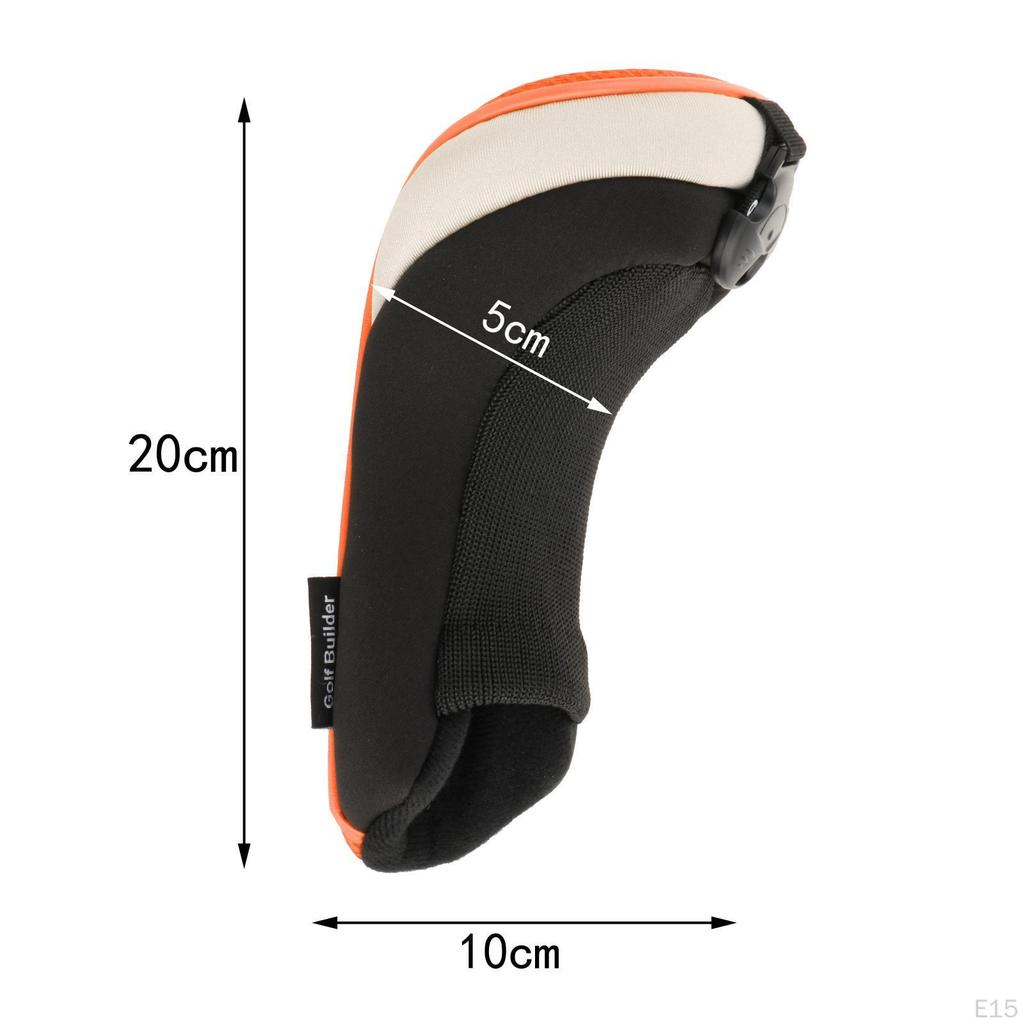 4 Heavy Duty Hybrid Golf Covers with Interchangeable No. of Labels Set Head Cover Utility for