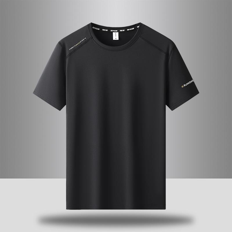 Summer Short Sleeved Men's Sports Short Sleeved Casual T-shirt Men's Casual Sports Quick Drying Short Sleeved T-shirt