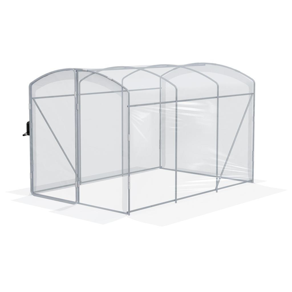 Tunnel Greenhouse, Walk-In, Transparent Film, Galvanized Steel Frame, 3 x 2 x 2m