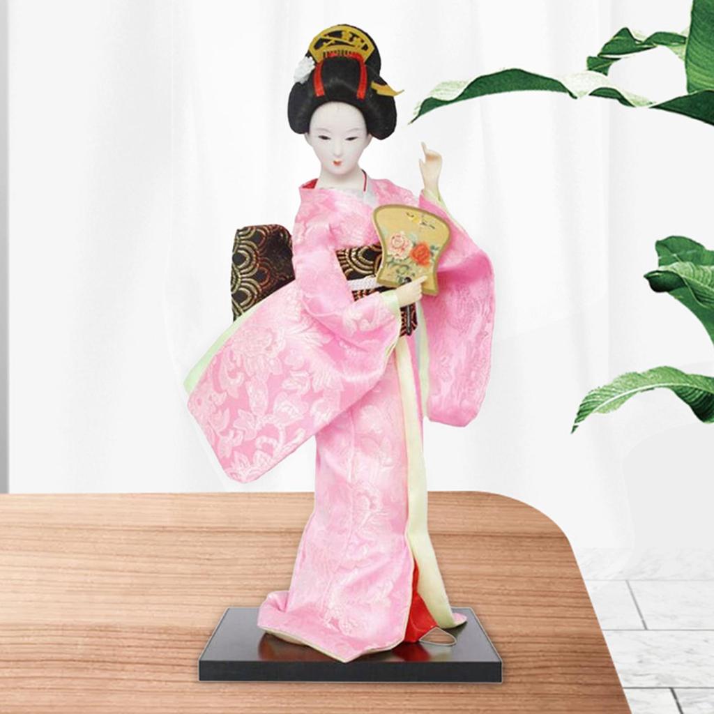 Muñeca Geisha Japonesa de 12 Pulgadas 30cm Muñeca Kimono Asiático Figura Coleccionable Decoración Regalo